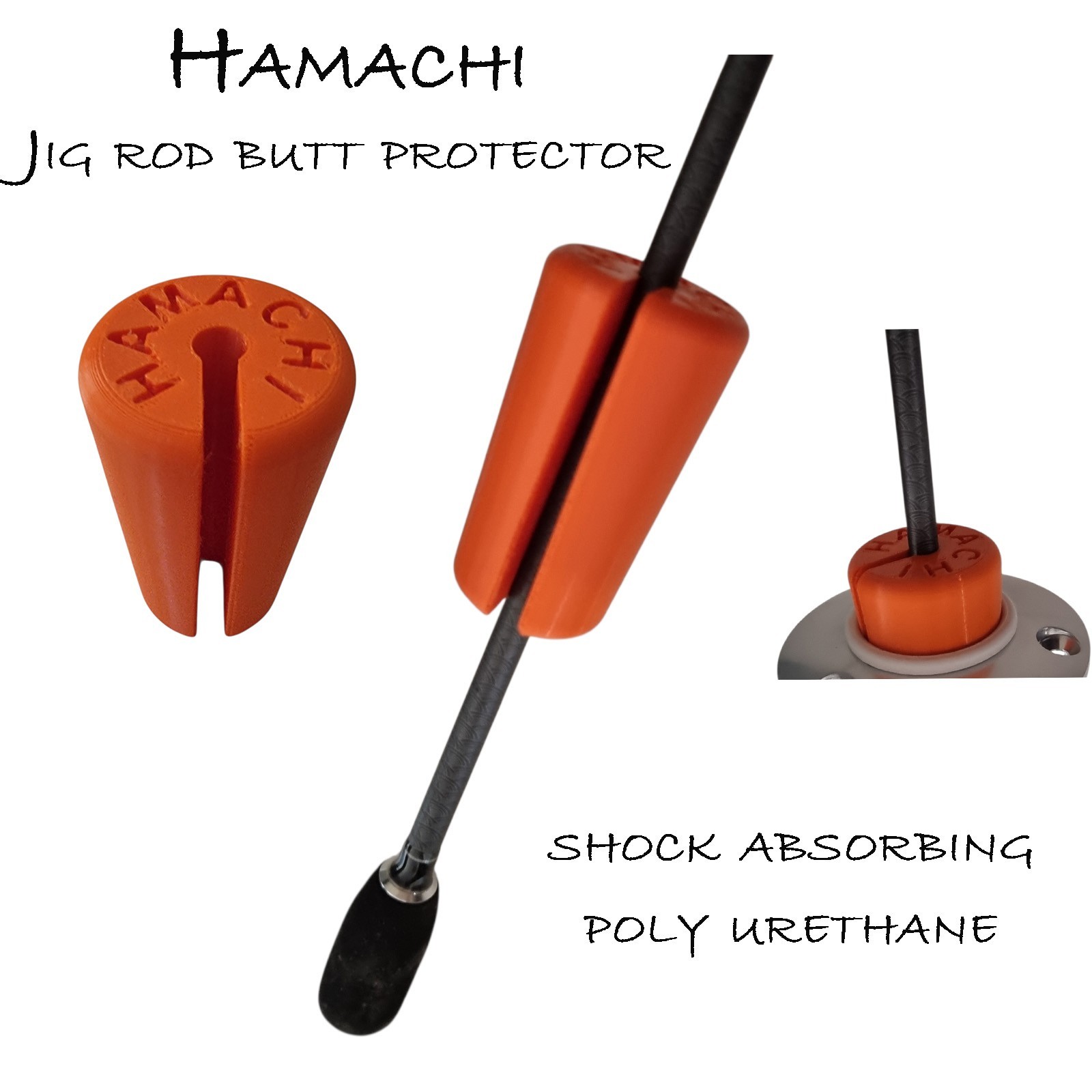 Hamachi Tackle shock absorbing butt saver for jig rods 13-18mm Blank – LARGE