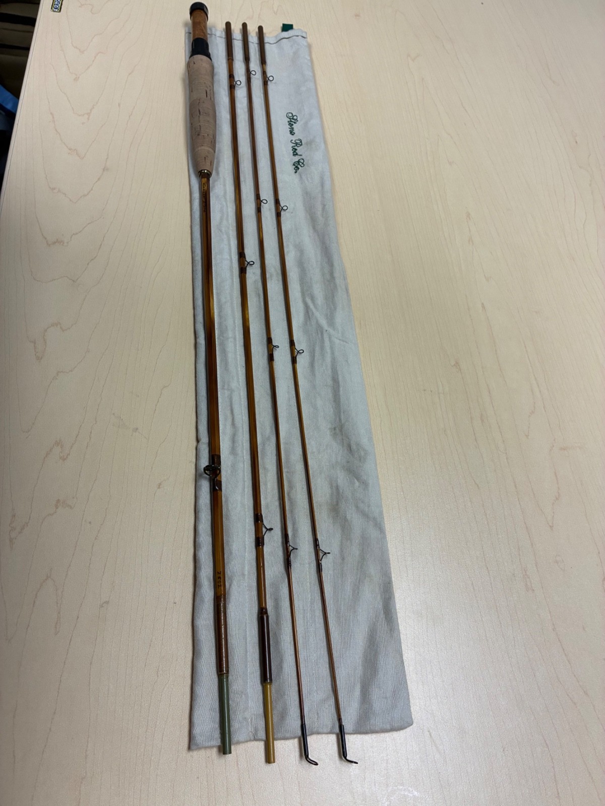 Stone Rod Company Bamboo Fly Fishing Rod 6’10” 4 wt. 3 Piece Extra Tip