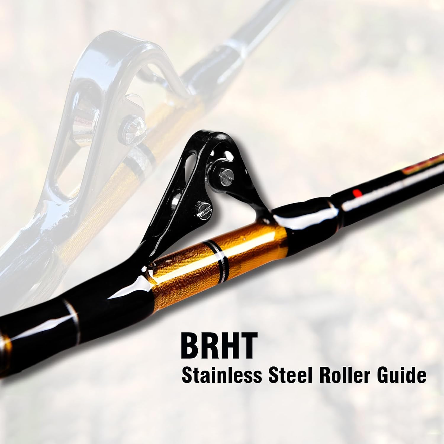 Fiblink 1-Piece/2-Piece Saltwater Offshore Heavy Trolling Rod Big Game Roller Ro