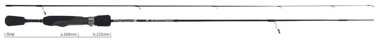 YAMAGA Blanks Blue Current III 53 Spinning Rod Line: PE 0.06~0.3 / NY・FC1~3lb