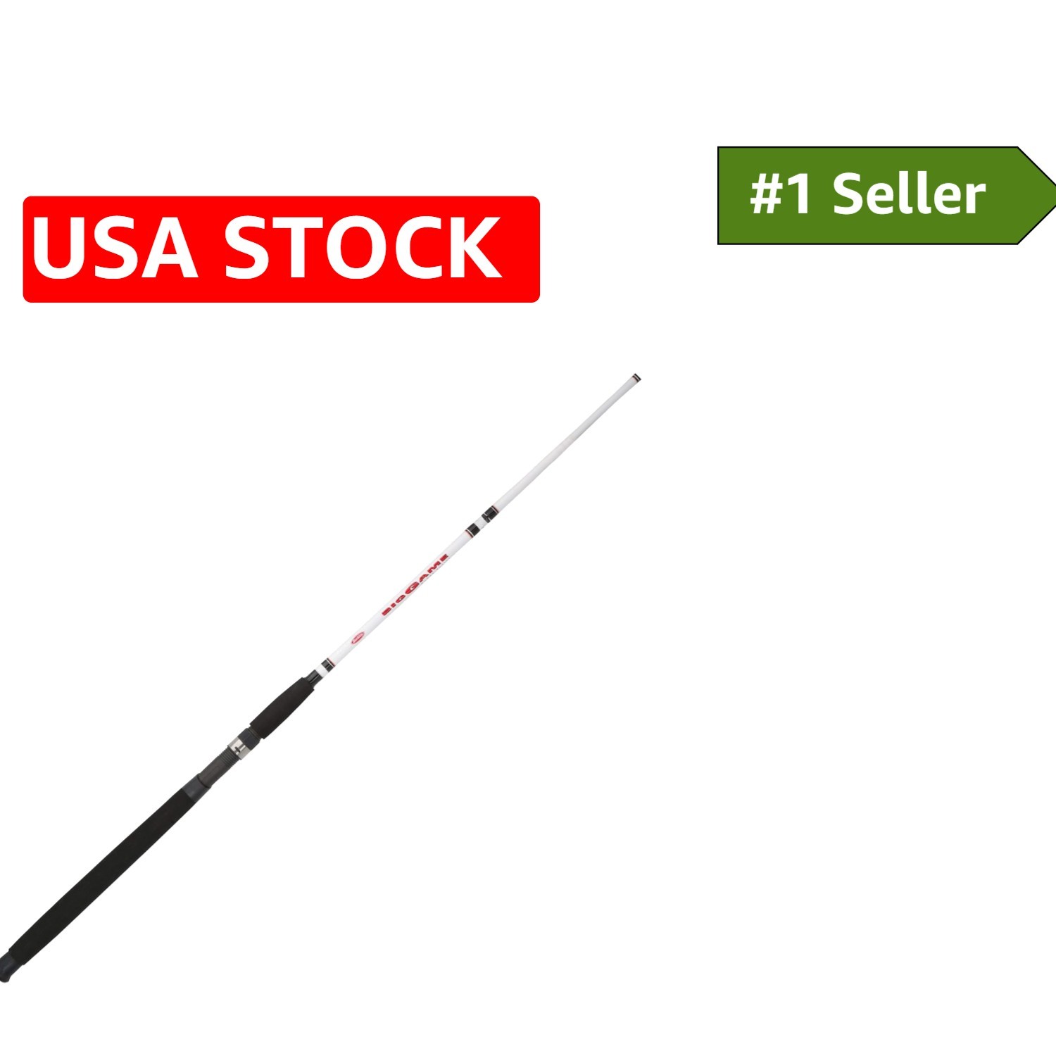 Lightweight Big Game Casting Rod – 90″ Fiberglass Power for Catfish & Trout
