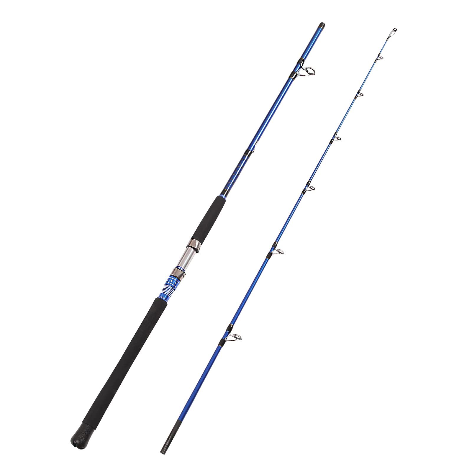 Cana De Pescar Giratoria De Agua Salada De 2 Piezas Cana De Pescar Portatil De