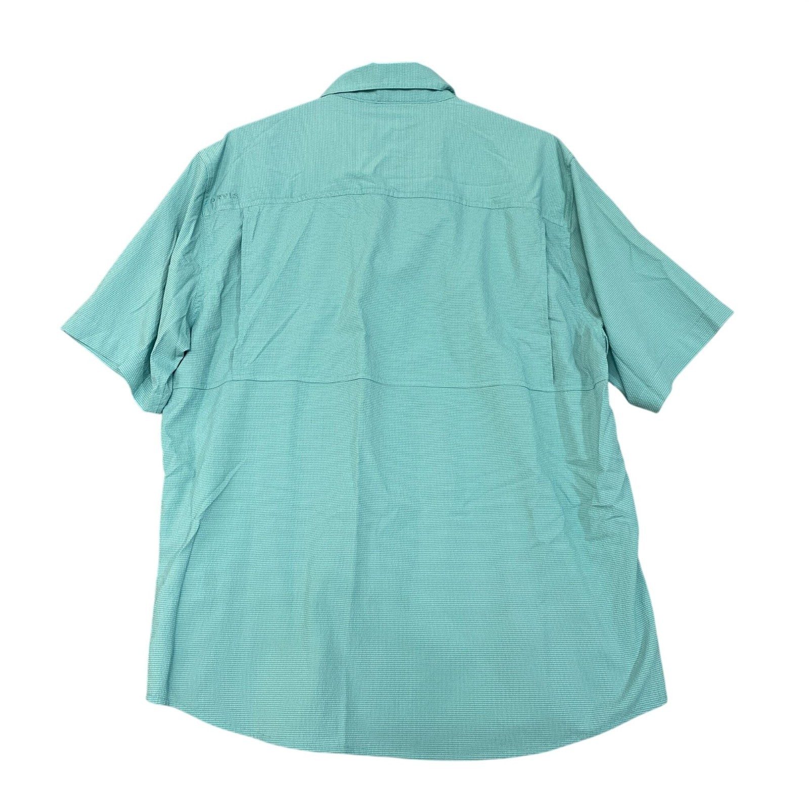 Orvis Men’s L Active Fit Short Sleeve Button-Up Shirt Outdoor Blue F1351
