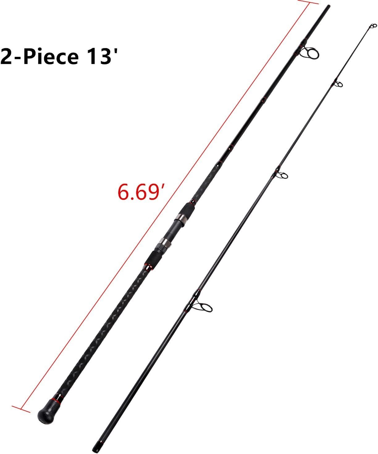 Lightweight Surf Fishing Rod, Ceramic Guides for Smooth Long Distance Casting