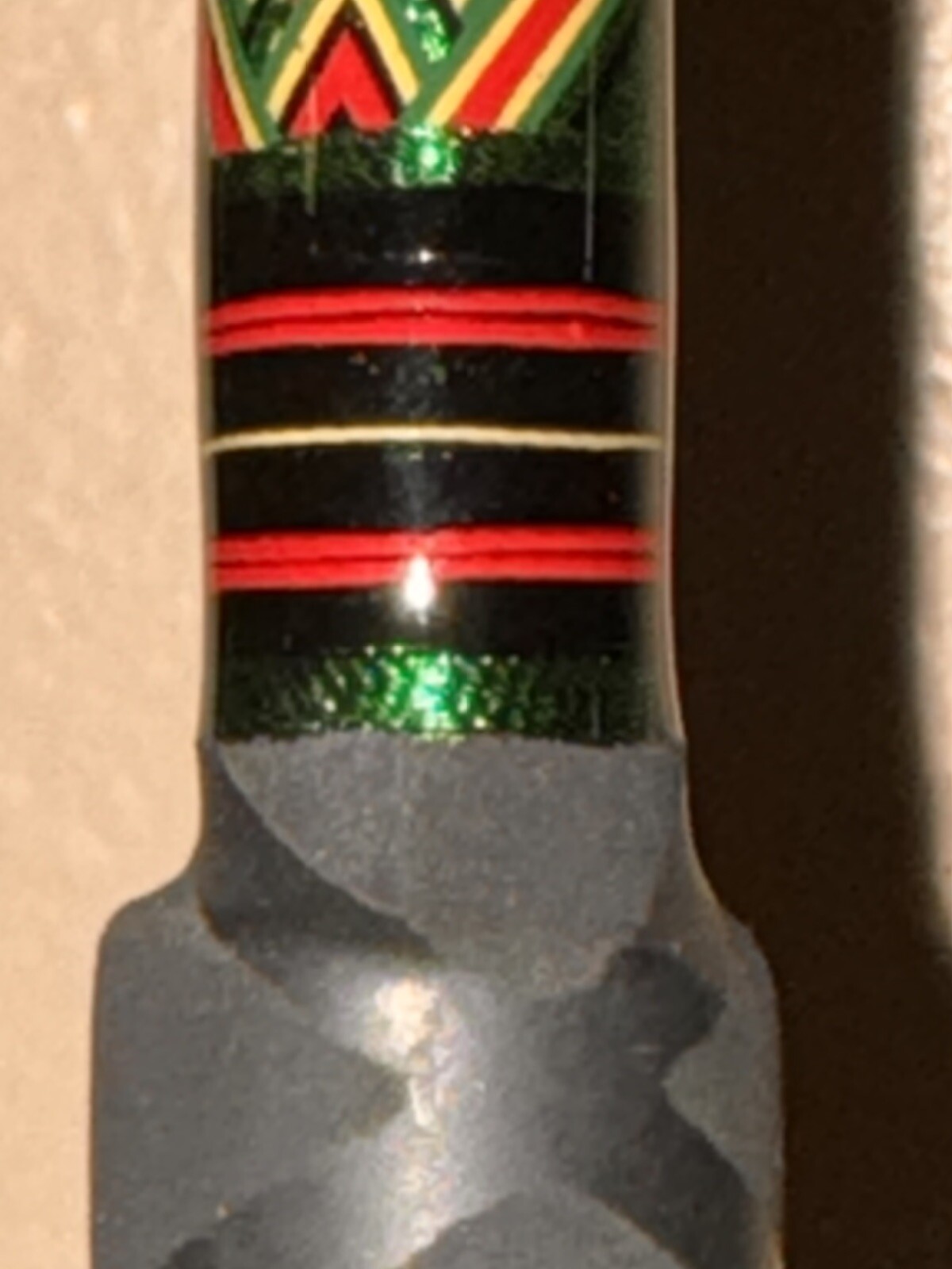 Vague Rods Custom Fishing Rod- Green Reverse Chevron 40-60 lbs