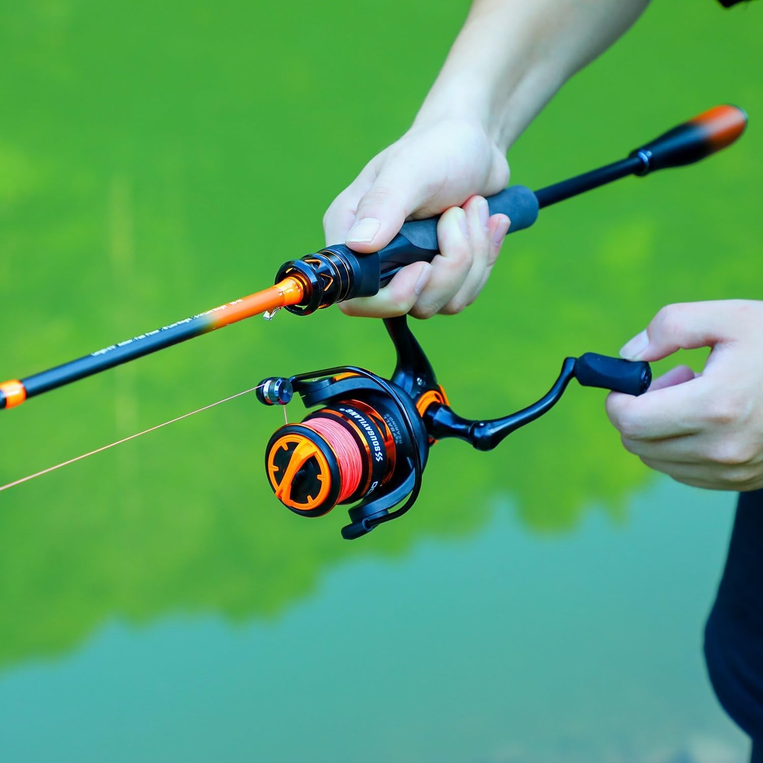 Spinning Combo 5.2:1 Gear Ratio 15LB Drag IM6 Graphite 2-Piece Rod M/MH Power