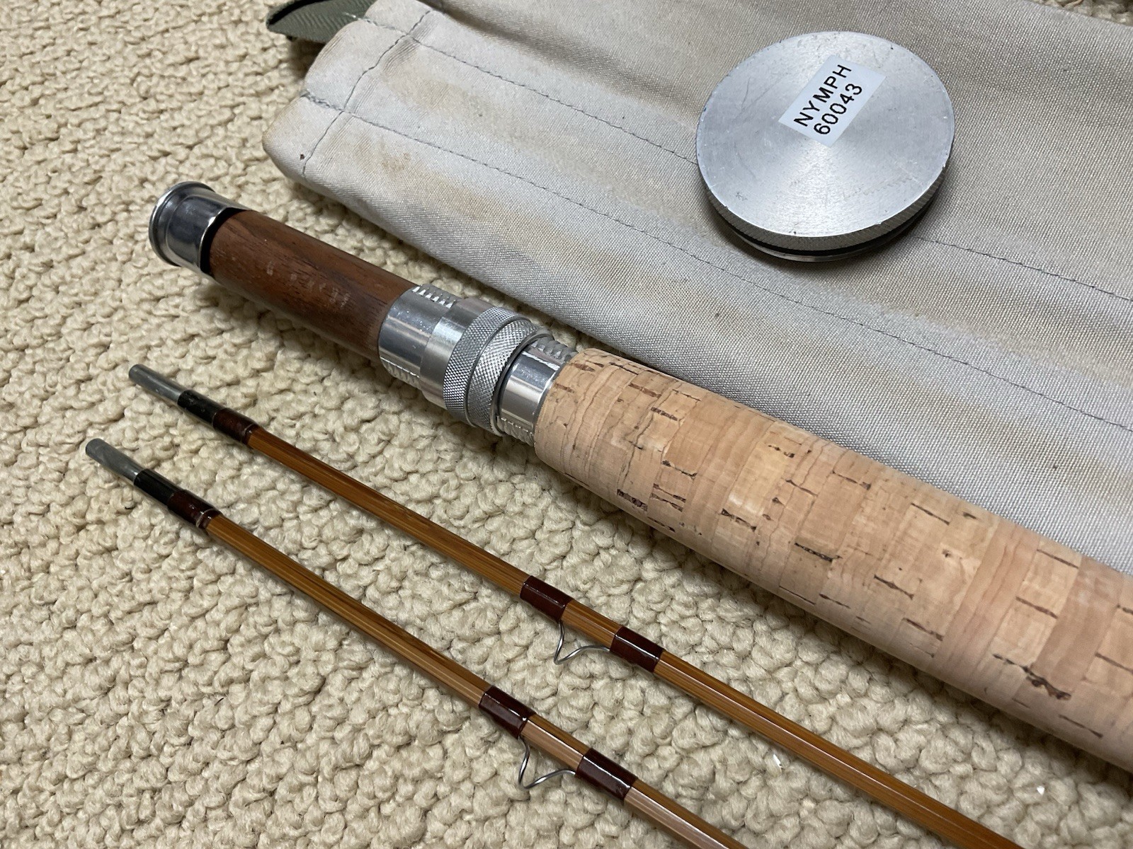 Stunning Vintage Orvis 8’ 4wt NYMPH BAMBOO Fly Rod Prev. Owned by Marty Keane