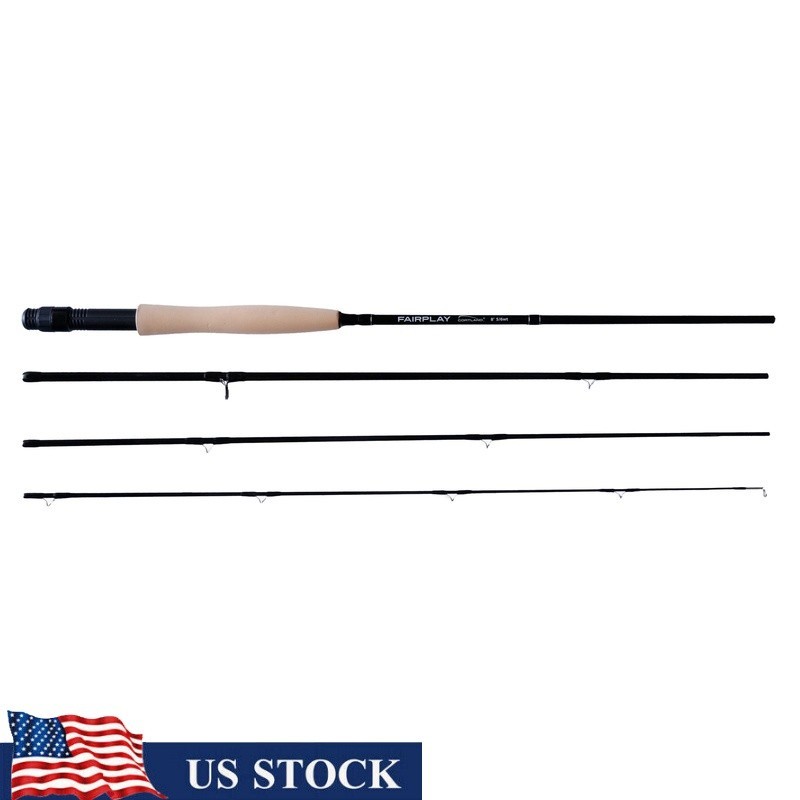 Fly Fishing Rod 5-6WT 4 Piece Graphite Lightweight Freshwater Trout Bass New