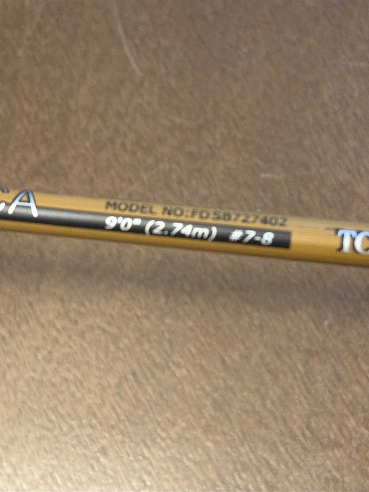 Tica TC3 Fly Rod Graphite 9Ft #7 #8 Vintage With tube and sock
