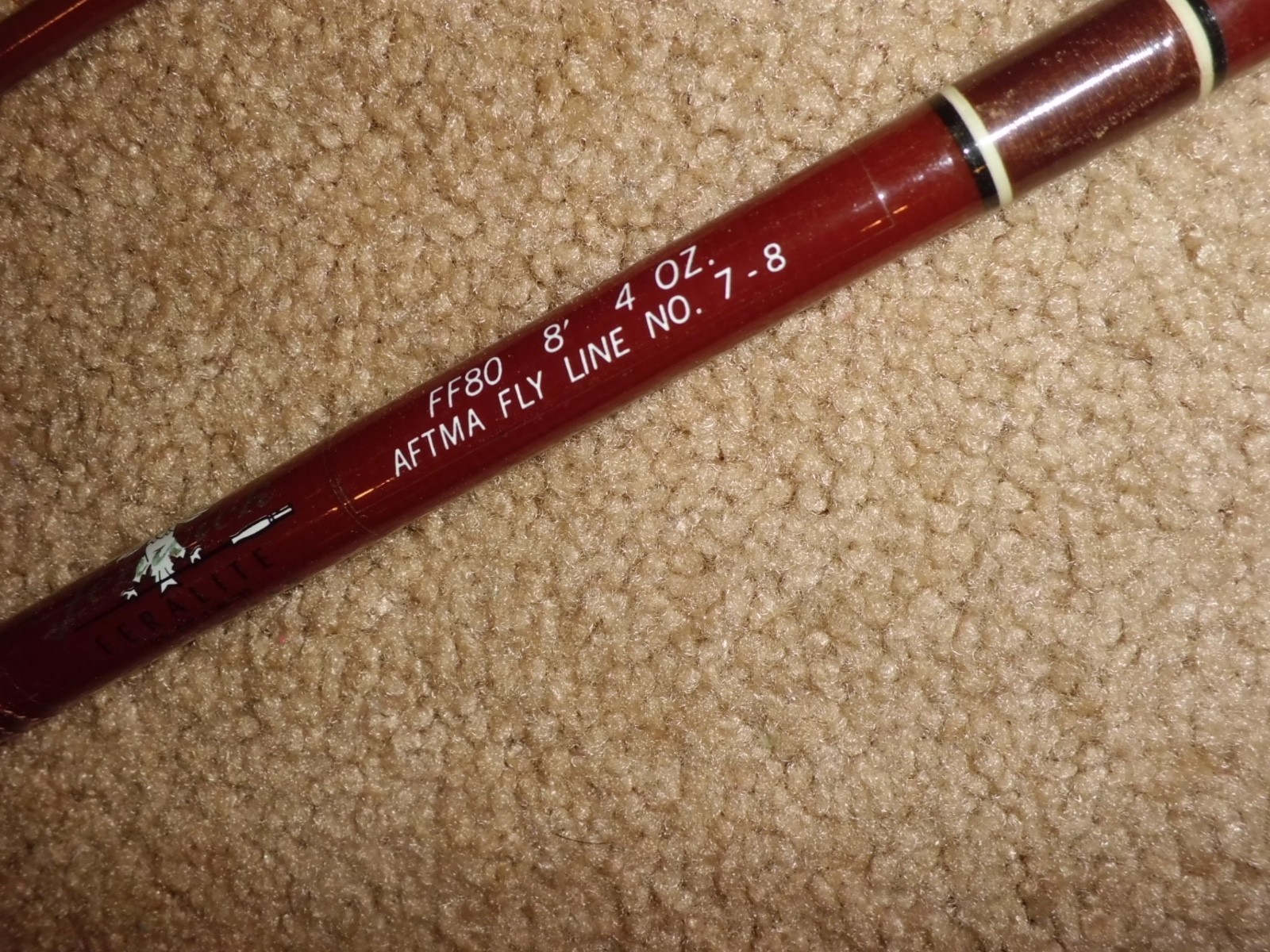 Vintage FENWICK Feralite FF80 Fly 8′ Rod made in USA #G167???- 7-8 fly wt.