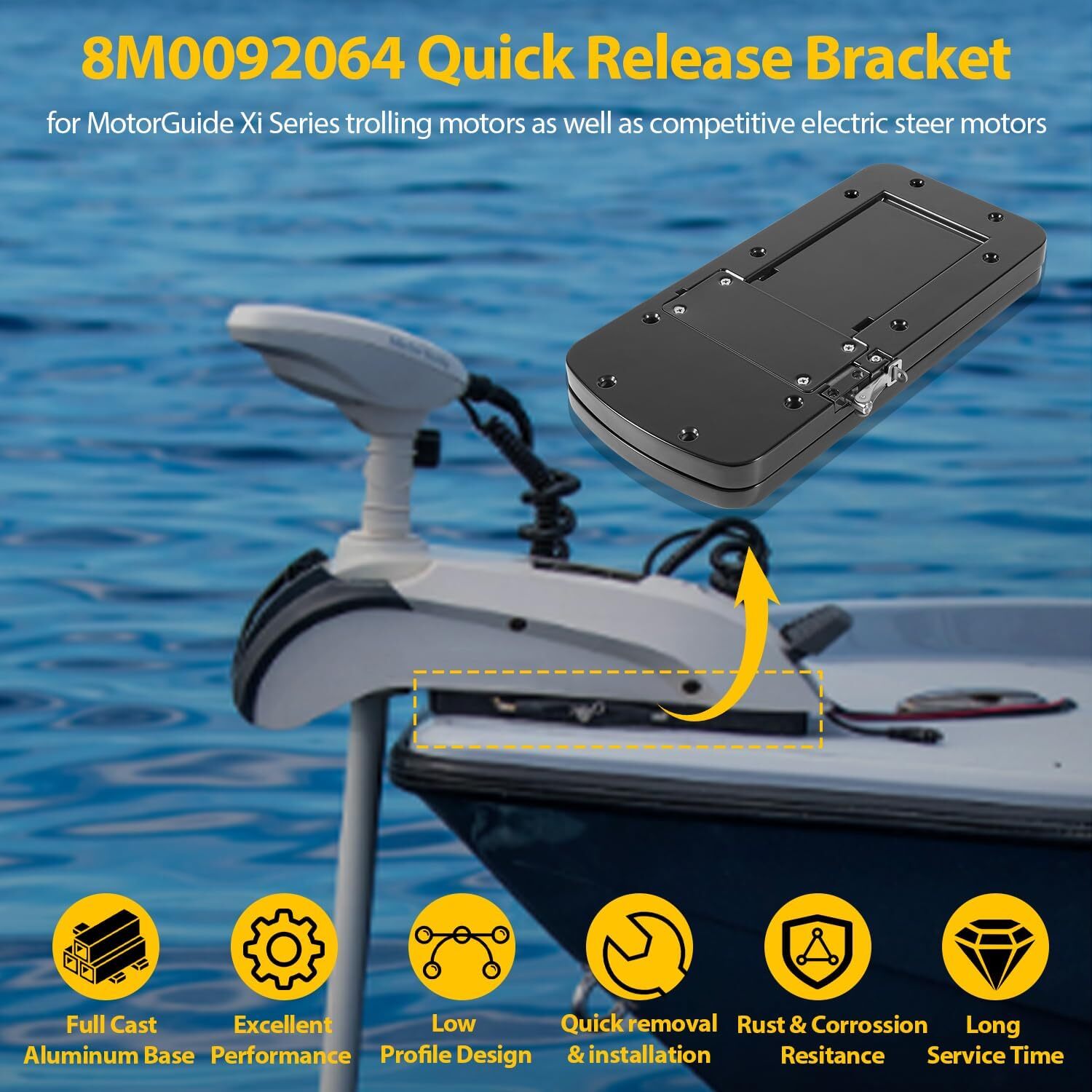 8M0092064 Xi Series Quick-Release Mounting Bracket Kit for MotorGuide Xi5