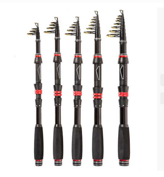 Fishing Rod Travel Rod Spinning Carbon Fiber Fishing Rod Multisection 1.8M-3.0M