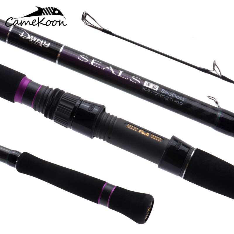 CAMEKOON Seabass 3 Sections Carbon 10’50” 11’81” H MH Power Casting Spinning Rod