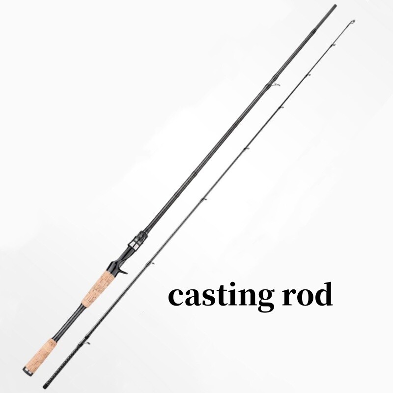 Fishing Rod 1.8M Spinning Casting Carbon Fiber Pole Lure Fishing Rod 2 sections