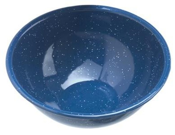GSI Outdoor Products Enamelware 6 in Mixing Bowl Blue Speckled Steel