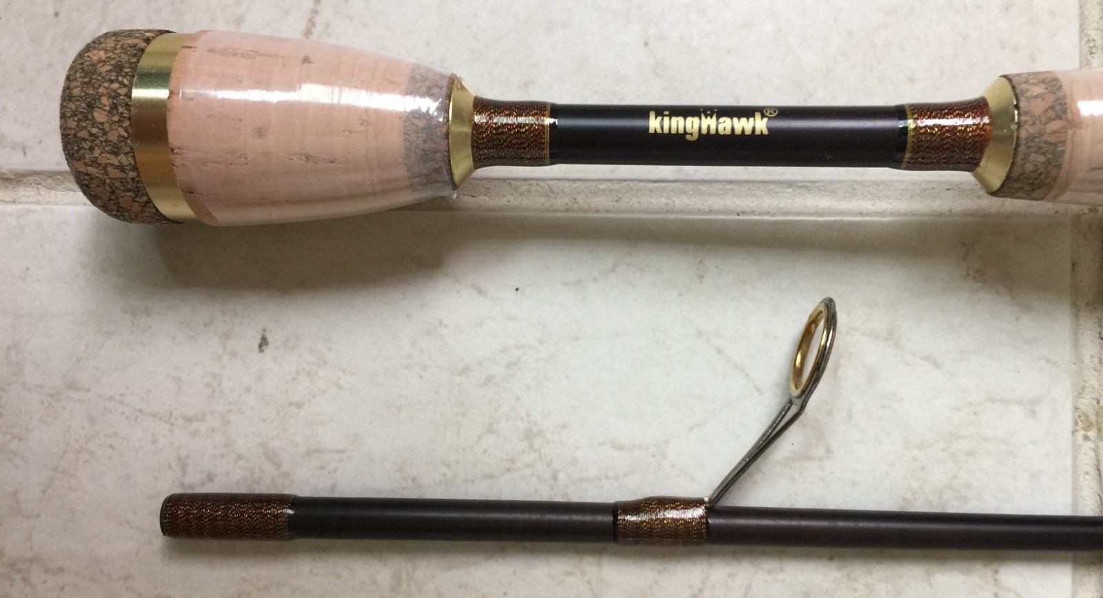 High modulus Graphite Trout Spin Rod – 2 section 7’0″ – Light Guides -New