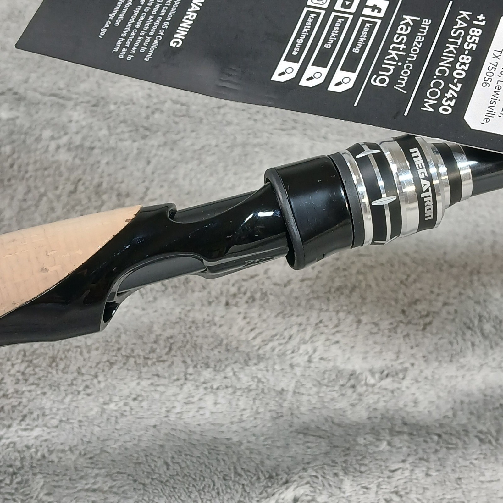 KastKing Megatron Telescopic Spinning Rod 7ft Black Travel Fishing