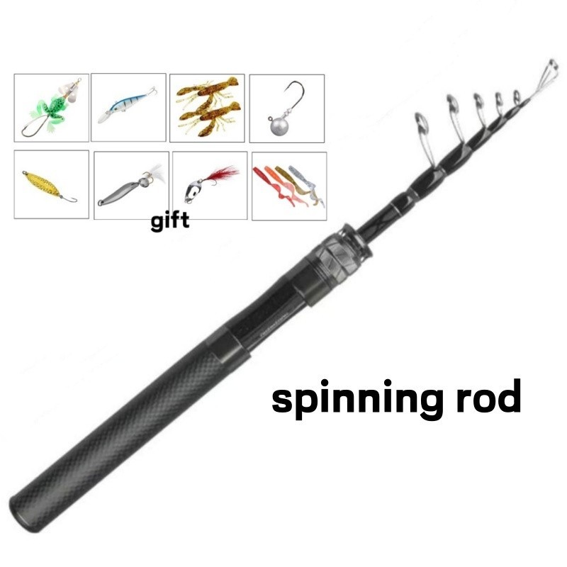 Telescopic Fishing Rods Spinning Casting Rod Carbon Fiber Rod Bass Ultra Light