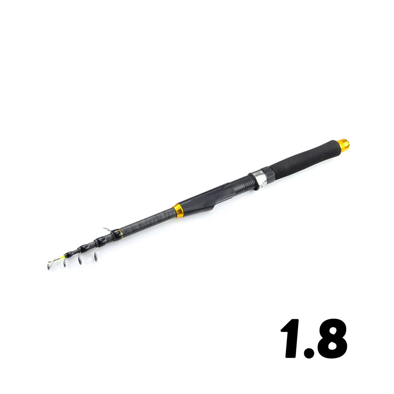 Heavy Duty Telescopic Fishing Rod Pole Sea Saltwater Freshwater 1.8m-3.6m