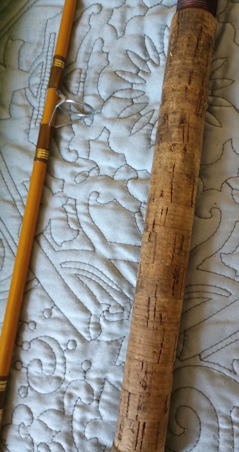 Vtg Rare REEDER Earl MFG Co 2pc Spinning Boat Rod 8’8″ Vancouver WA & Rod Caddy