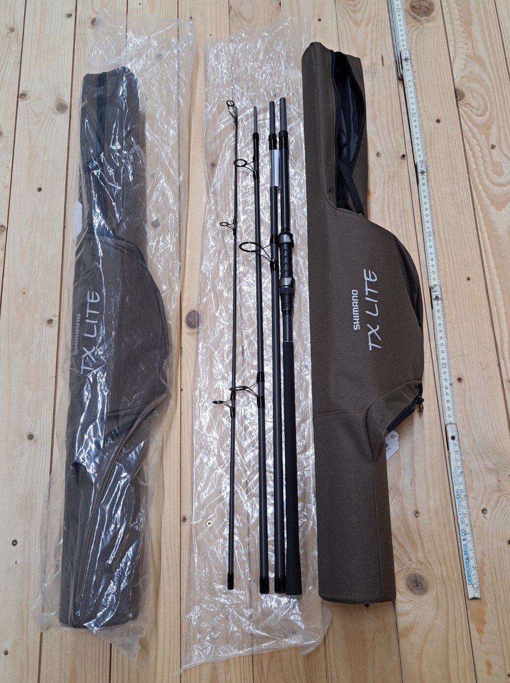 2 × Shimano TX-Lite A Carp 9ft 3lbs Carp Rods 4pc (NEW) + Case/Tube/Tube
