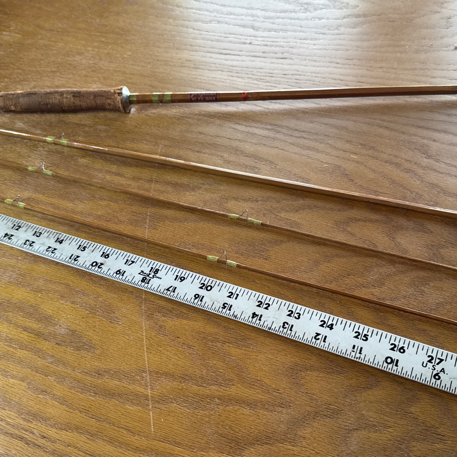Antique Japanese Made Fly Rod “ Jorgensen No. 85 Two Tips 8.5 Feet Long