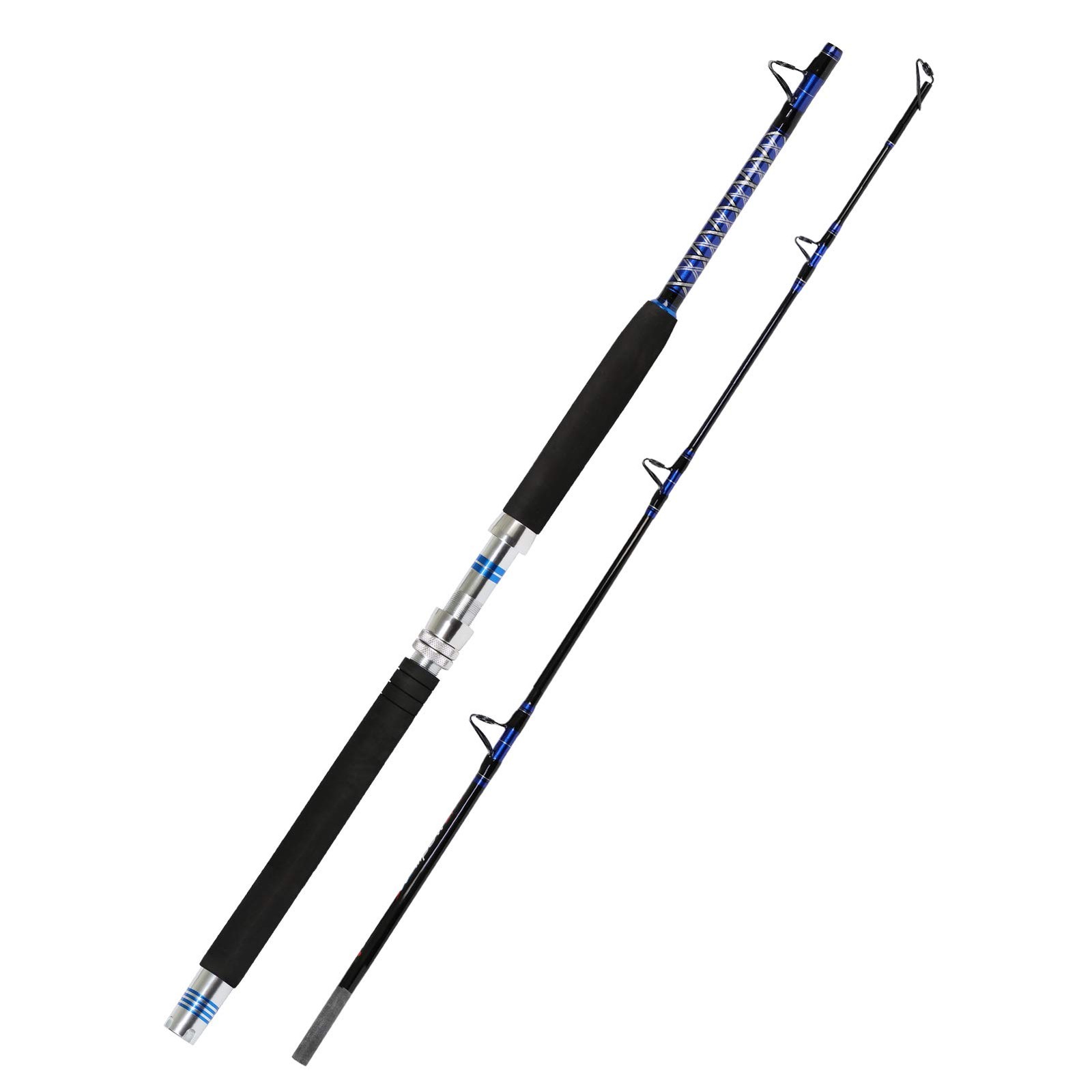 1-Piece/ 2-Piece Saltwater Offshore Trolling Rod Big Game Rod Conventional Bo…
