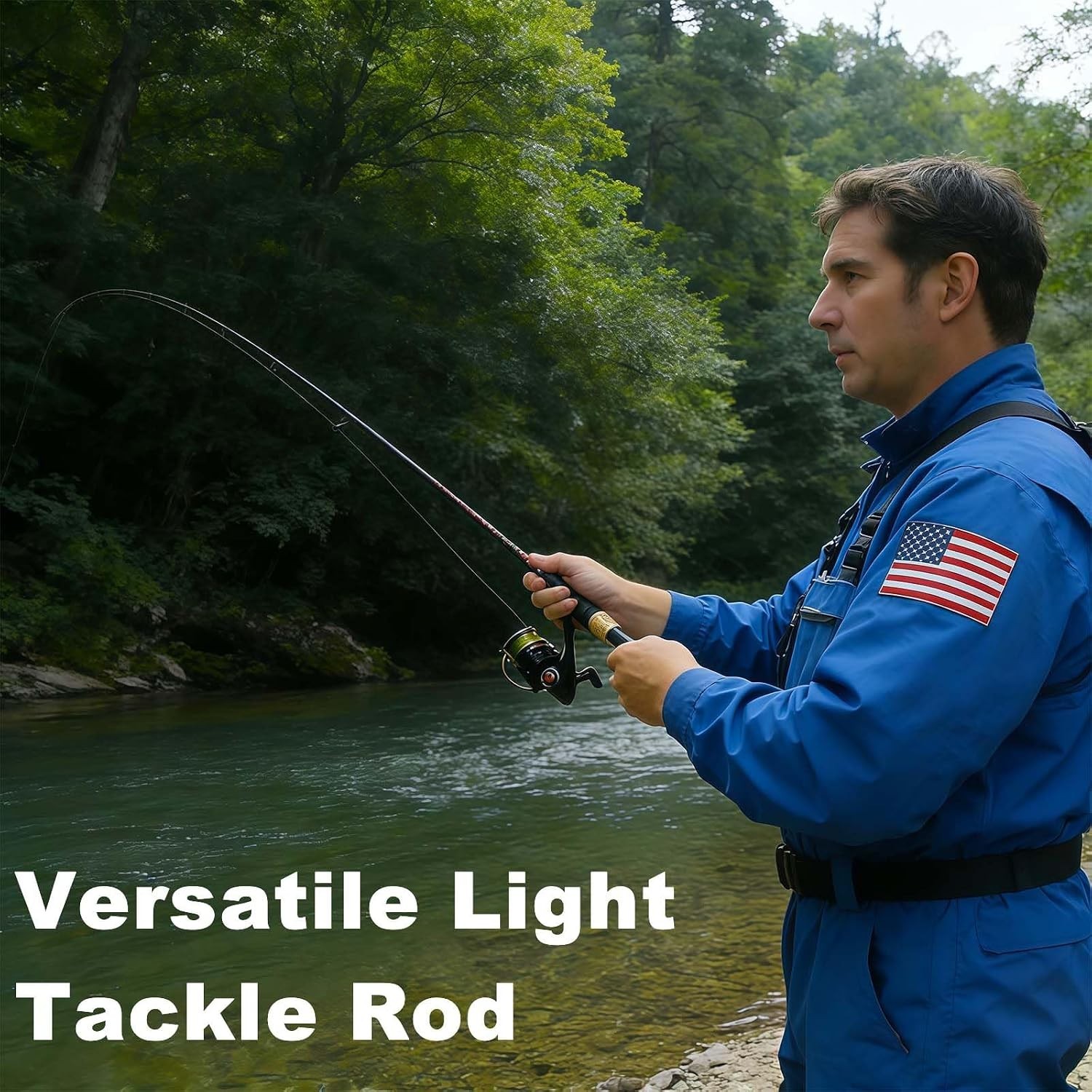 Ultralight Fishing Rod 6’0” , 2-Piece Spinning & Casting Rod, Carbon Graphite…