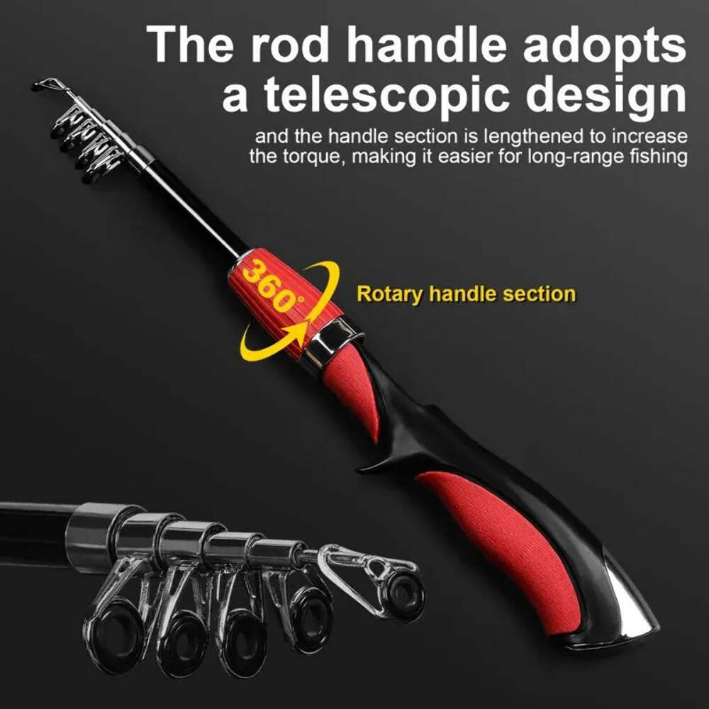 Telescopic Carbon Fiber Rod Superhard Boat 1.2m 1.4m 1.6m Ice Fly Lure Fishing R