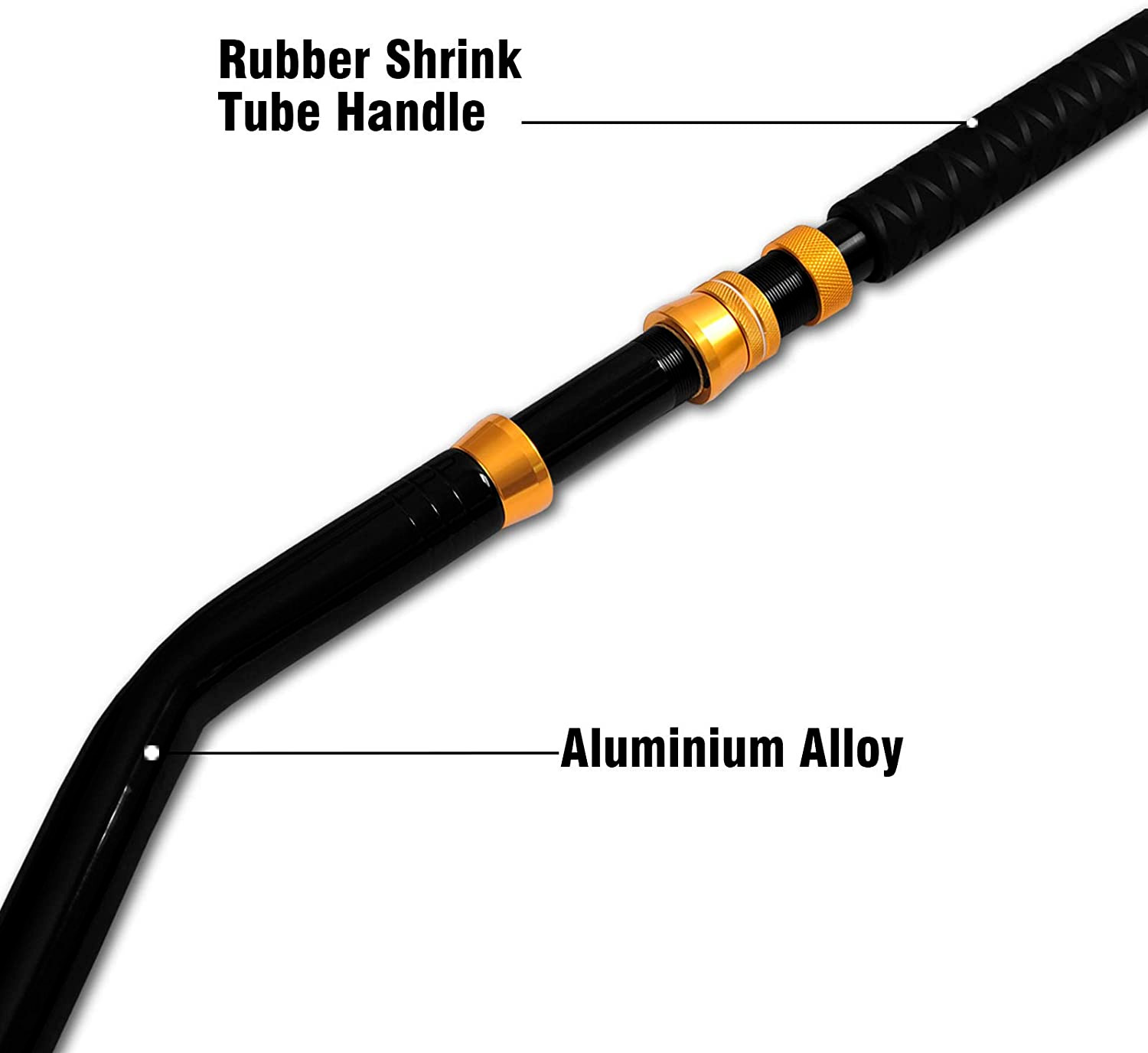 Bent/Straight Butt Trolling Rod 2PC Saltwater Offshore Roller Boat Fishing Pole