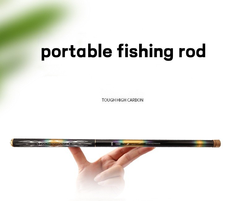 Telescopic Fishing Rod Carbon Fiber Stream Hand Pole 3.6m 4.5m 7.2m 8m 9m Travel
