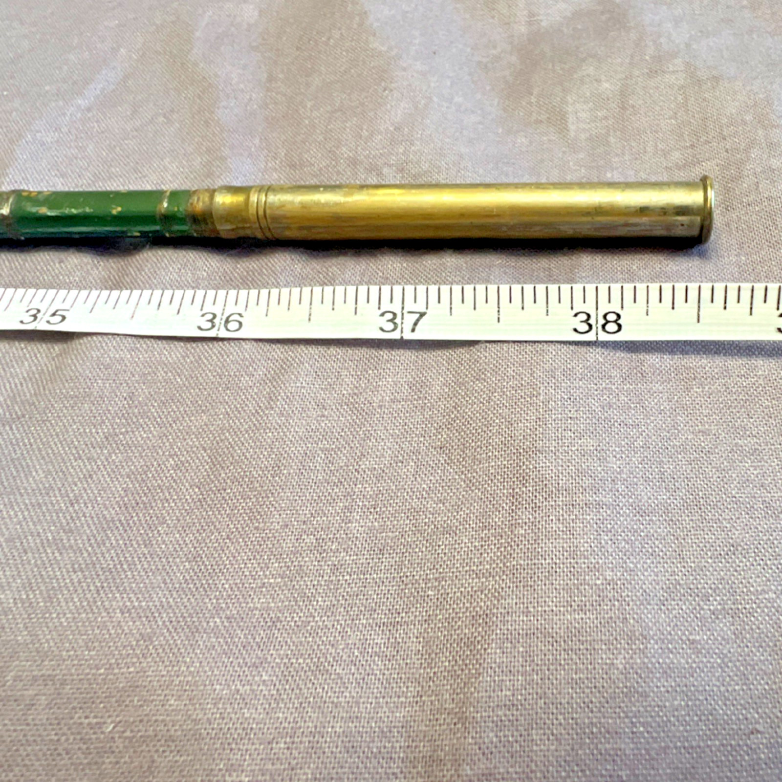 Green Fly Fishing Rod 9.5 ft 3pc Cork Handle Metal Ferrules Vintage