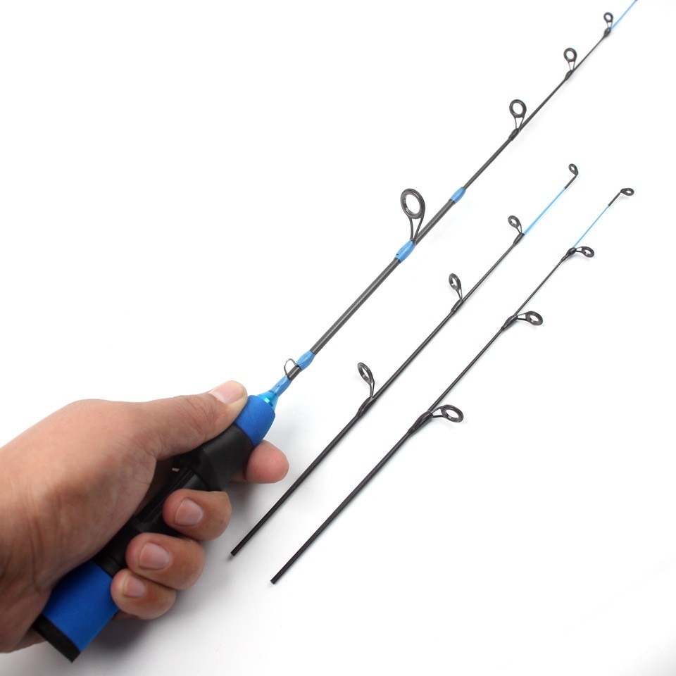Ice Fishing Rod Carbon Fiber Fast Action Casting Spinning Travel Rod Carp 55cm