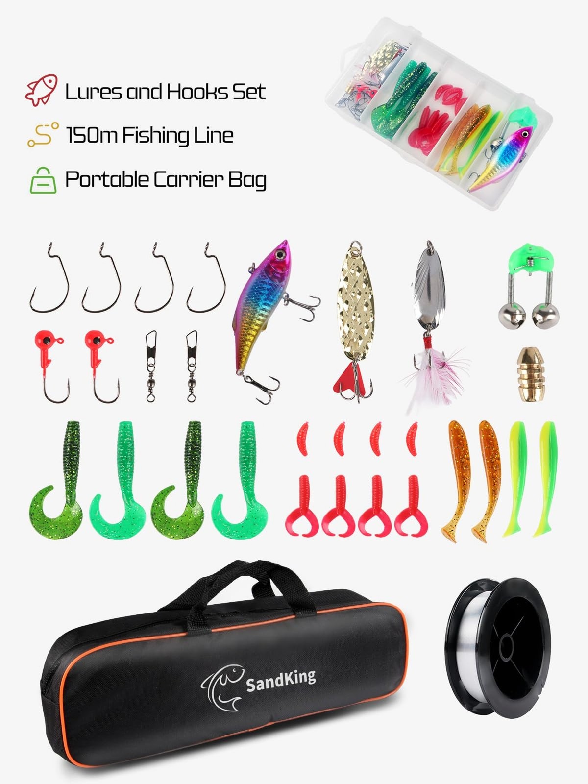 Fishing Pole Kit, Carbon Fiber Telescopic Fishing Rod and Reel Combo with Spi…