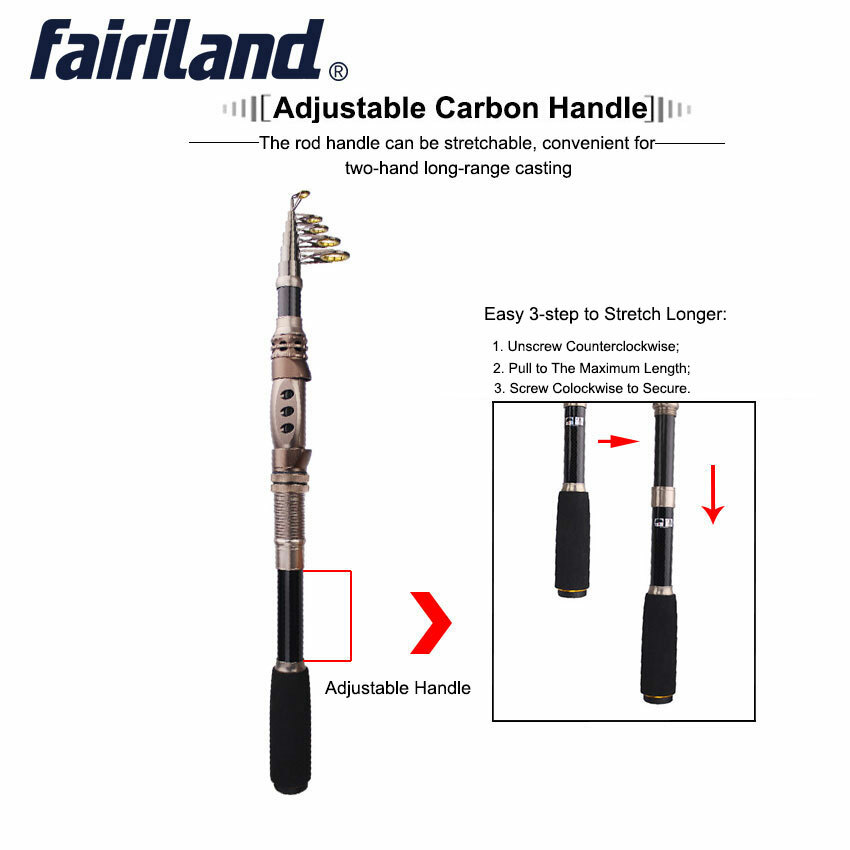 Portable Telescopic Travel Rod H Power Carbon Retractable Handle Fishing Poles
