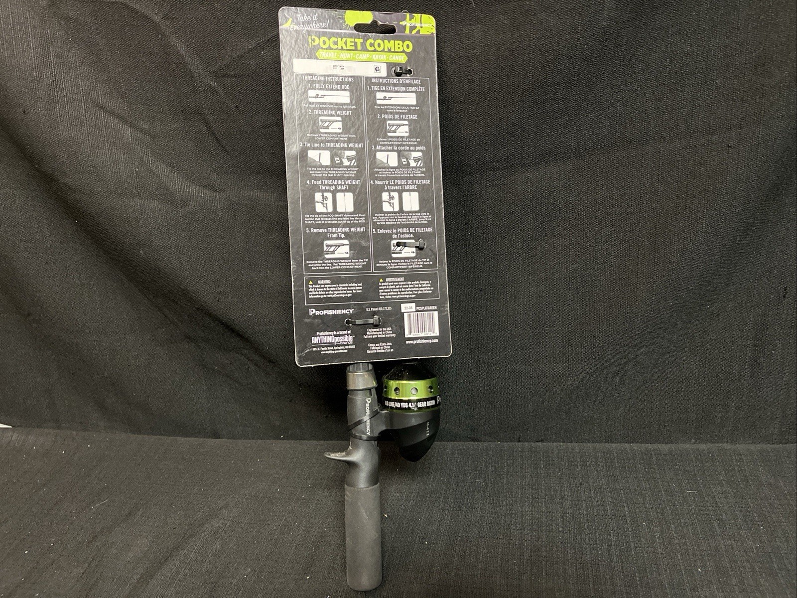 NEW PROFISHIENCY POCKET COMBO 30″ TELESCOPIC FISHING ROD MICRO SPINCAST REEL