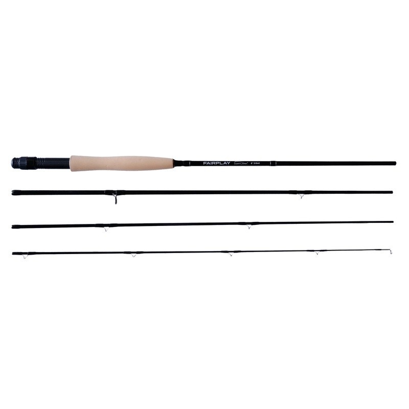 8FT 4PC Fly Rod 5-6WT Moderate Action Trout Bass Freshwater Graphite Composite