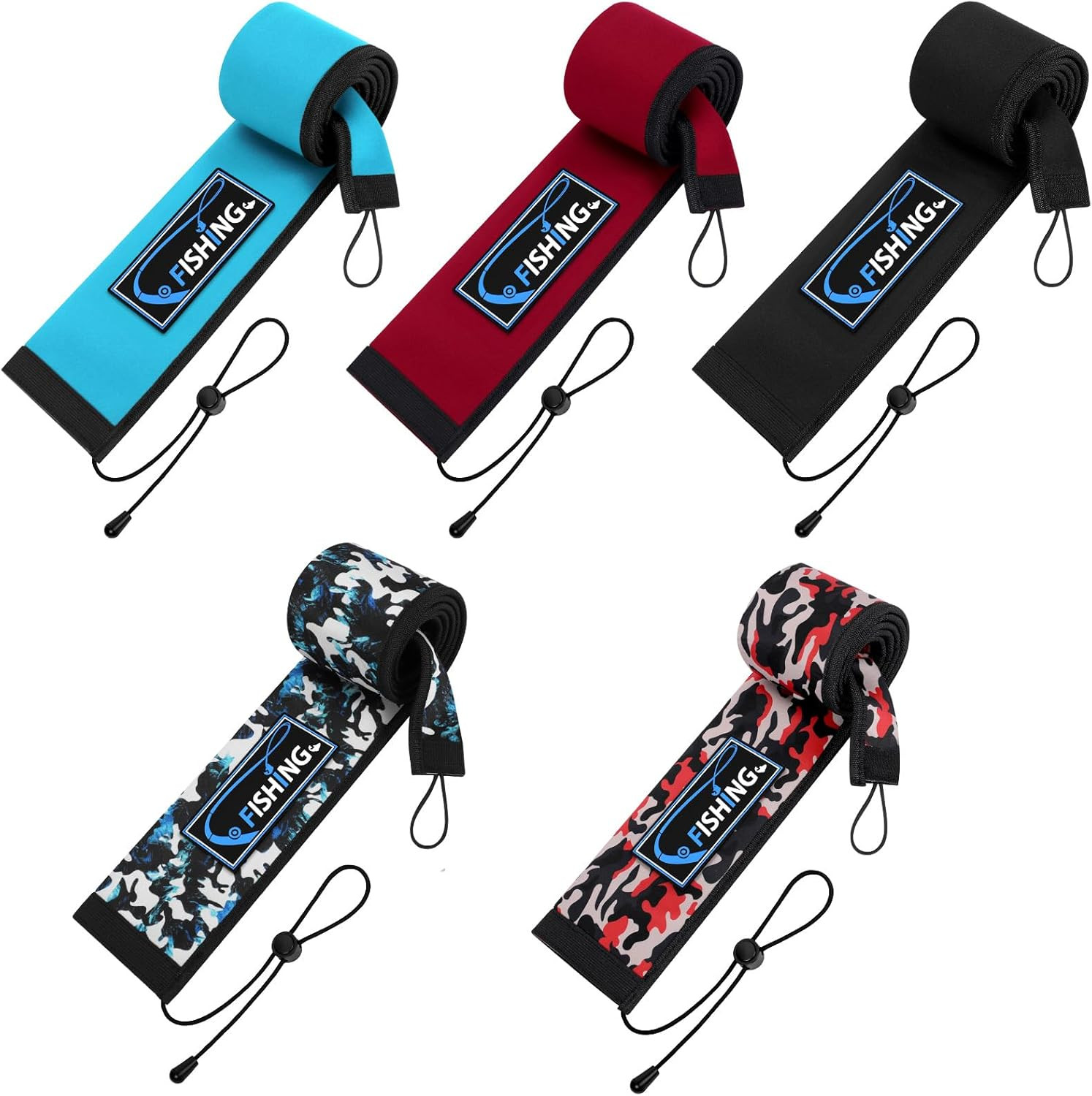 Neoprene Fishing Rod Sleeves for Casting, Spinning, Trolling Pole – Protective C