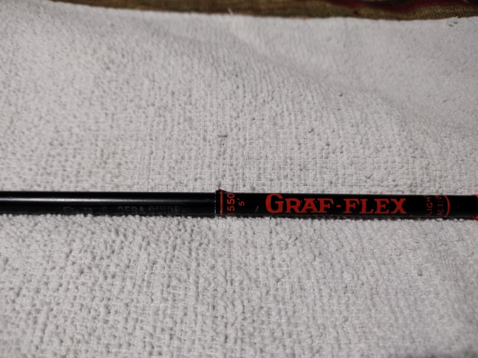 Fuji Cera Guide Graf Flex 1550 5 ft Light Action Casting Vintage Fishing Rod