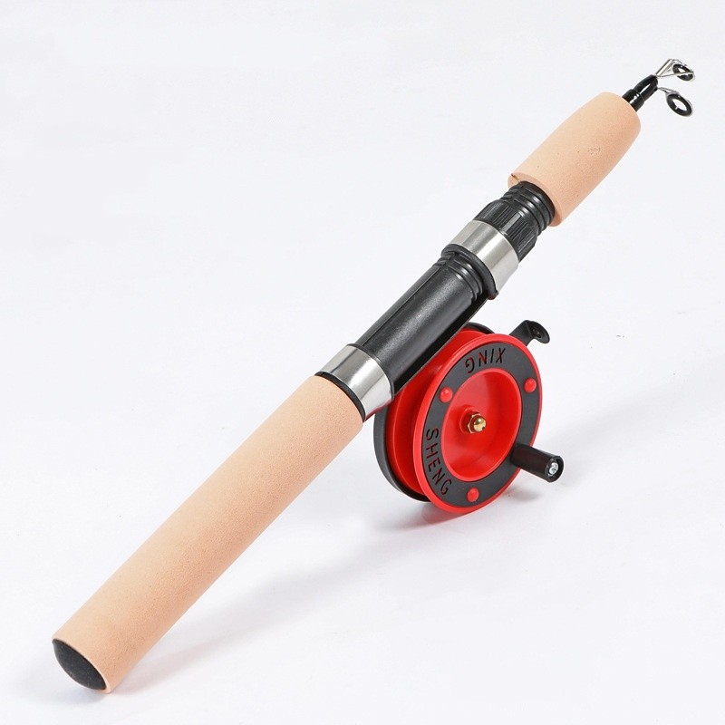 1pcs Telescopic Fly Fishing Rod Reel Kit Fishing Reel and Fiberglass Rod