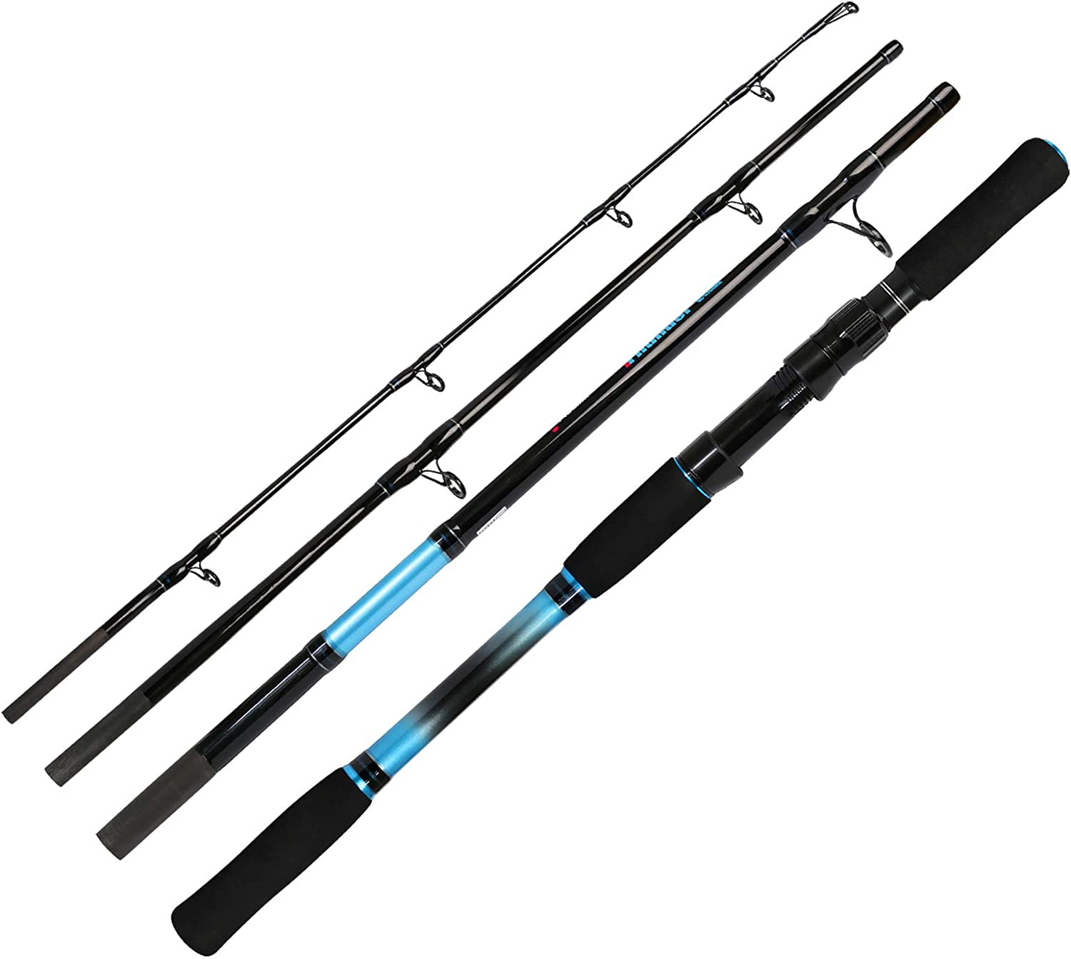 4PC Travel Fishing Rod Tournament Quality Spinning Casting Fishing Pole 7 Ft New