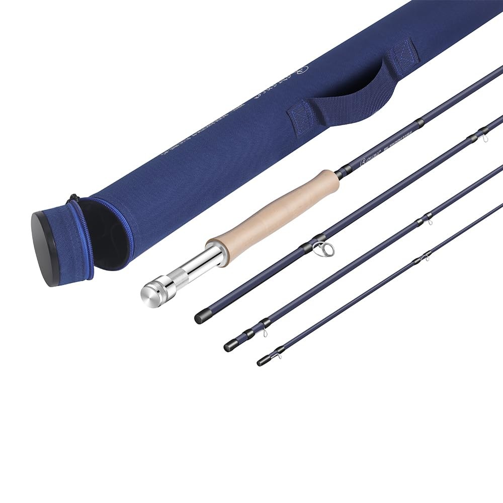 Raprance 5wt Fly Fishing Rod 4-Sections, Medium Fast Action, IM8 Graphite