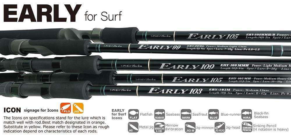 2021 Yamaga Blanks Early for Surf 105MMH/B Surf Casting Fishing Rod **US Seller*