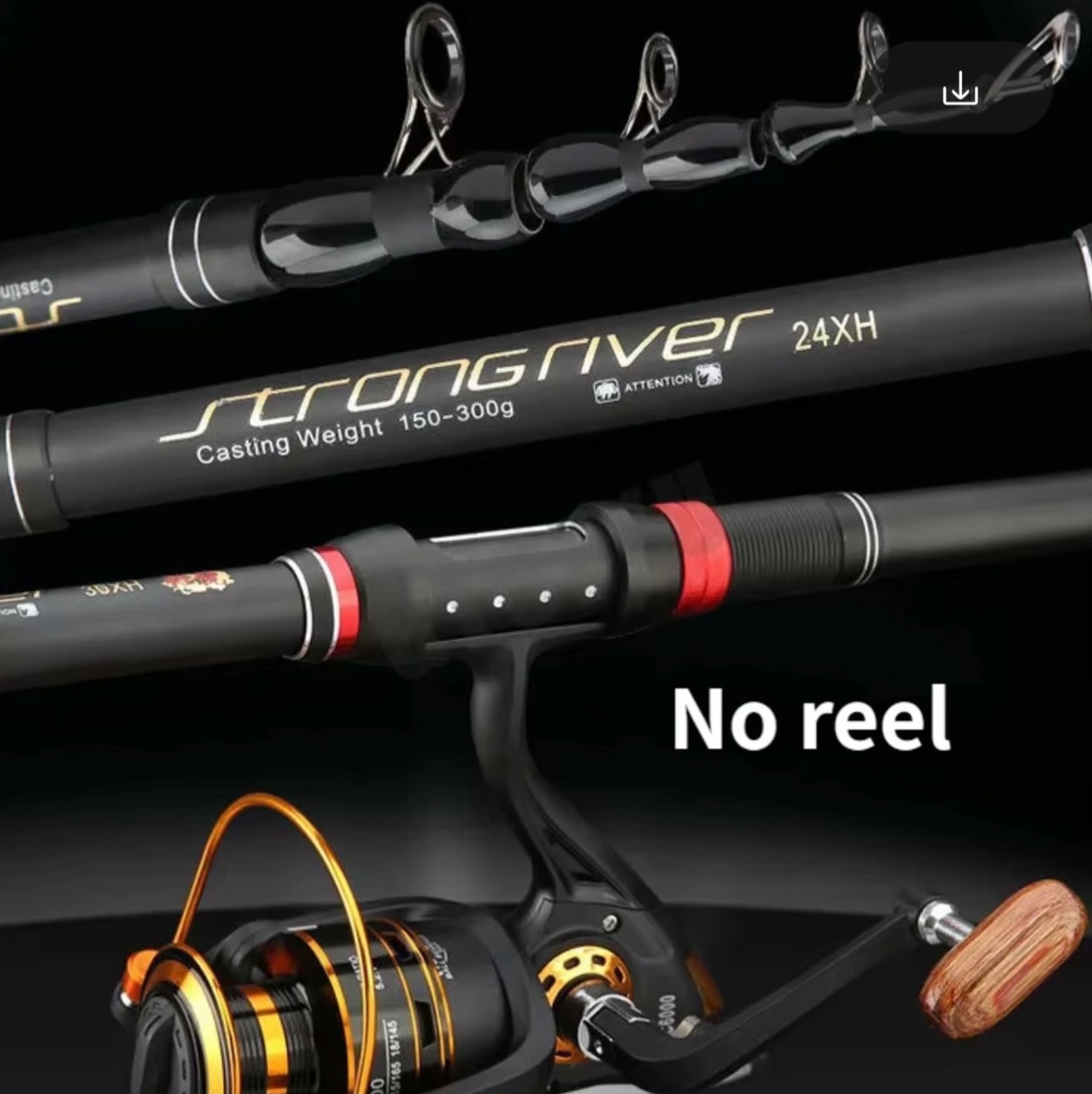 Telescopic Fishing Rod Sea Saltwater Freshwater Rods Extra Strong – Various