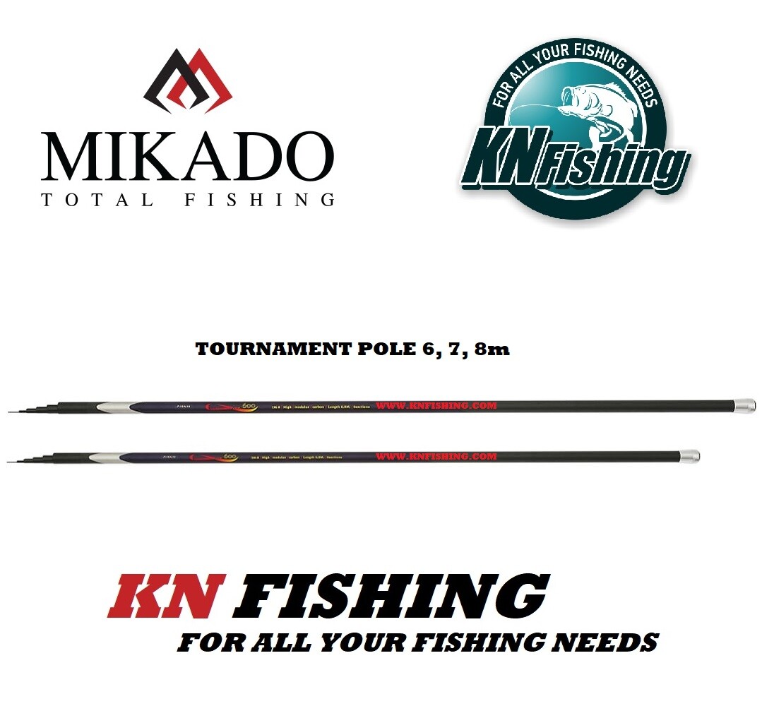 MIKADO TOURNAMENT Pole Fishing Float Rod High Modulus Carbon Japan 6m 7m 8m