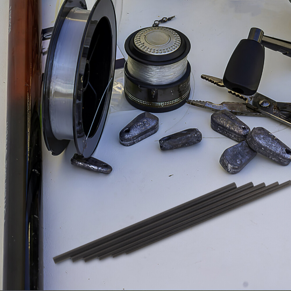 6Pcs Fishing Rods Repair Carbon Fibers Pole Repairing Carbon Fiber Solid Carbon