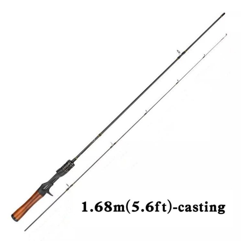 5.6 ft 6 ft Fishing Rods Spinning Casting Rod Carbon Fiber Rod 2 Sections Fast