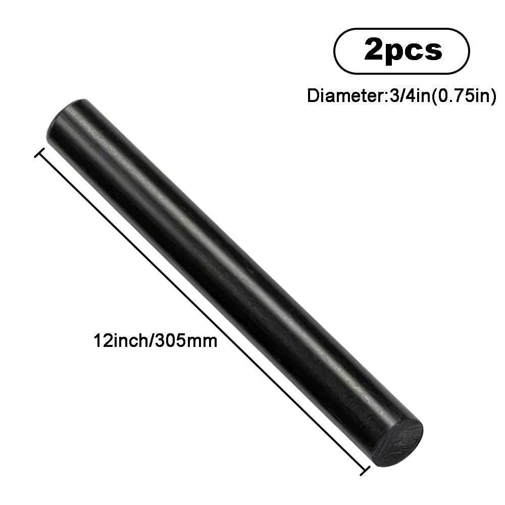 2Pack Round Acetal Copolymer Rods – 3/4 -Inch Diameter and 12-Inch Length Opa…