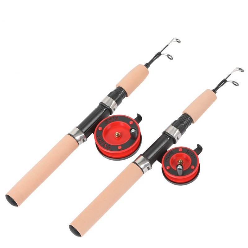 1pcs Telescopic Fly Fishing Rod Reel Kit Fishing Reel and Fiberglass Rod
