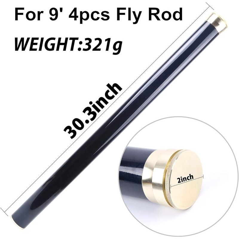 Carbon Fiber Fly Rod Tube Lightweight Durable Protect Transport Fishing Gear New